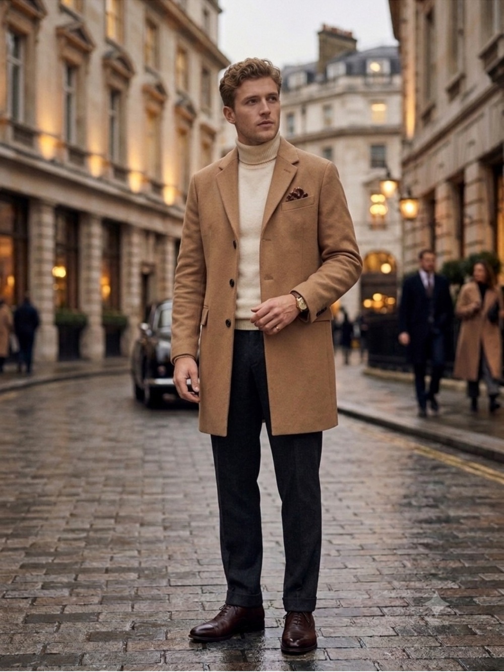 Banana Republic Tailored Camel Overcoat- S